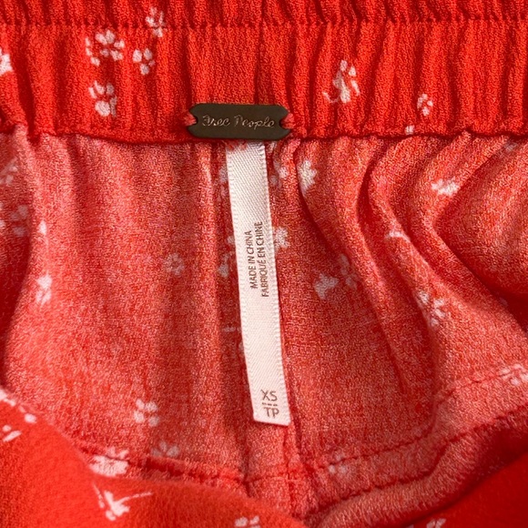 Free People Sweet in the Streets Jumpsuit Wide Leg Floral - Size XS - Orange - Picture 10 of 14